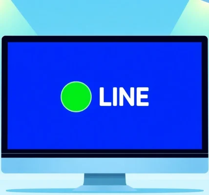 Download line電腦版官方下載 on a computer screen, showcasing vibrant interface and user interaction.