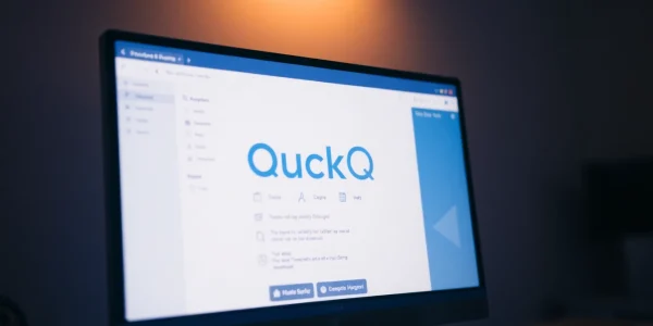 A user downloading quickq电脑版下载 on a computer with an engaging and user-friendly interface.