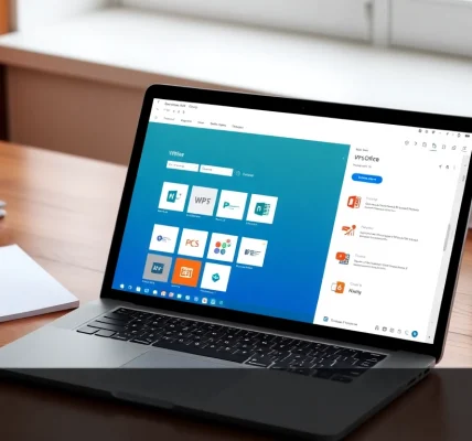 Utilize the wps中文版 interface on a laptop to enhance your productivity and creativity in document creation.