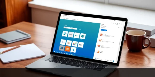 Utilize the wps中文版 interface on a laptop to enhance your productivity and creativity in document creation.